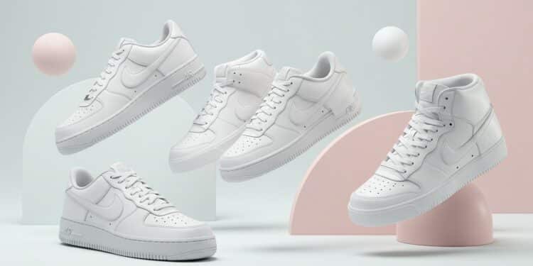 Top 5 Baskets Blanches Femme Nike en Promo - Viral Mag Découvrez 5 paires de baskets blanches Nike pour femme en promo à  30  Air Force Dunk Blazer  style et confort à prix réduit    Viral Mag