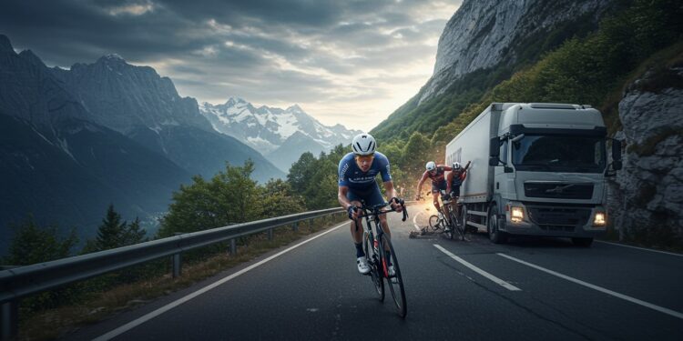 Tragédie Alpsman : Cycliste Décède en Course - Viral Mag Un cycliste de 48 ans perd la vie lors du triathlon Alpsman à Annecy après une collision avec un camion Découvrez les détails de ce drame   Viral Mag