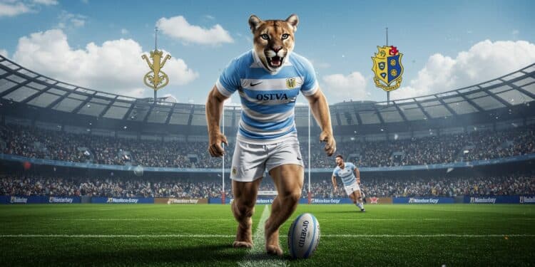Triomphe Argentin : Pumas Domptent Lions à Dublin - Viral Mag Victoire historique des Pumas face aux Lions britanniques 28 24 à Dublin Felipe Contepomi célèbre un moment unique pour le rugby argentin Viral Mag