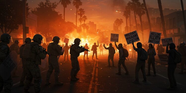 Trump Déploie l’Armée à Los Angeles : Tensions Explosives - Viral Mag Trump envoie des Marines à Los Angeles pour réprimer les manifestations contre les expulsions de migrants défiant la Californie Quelles conséquences    Viral Mag
