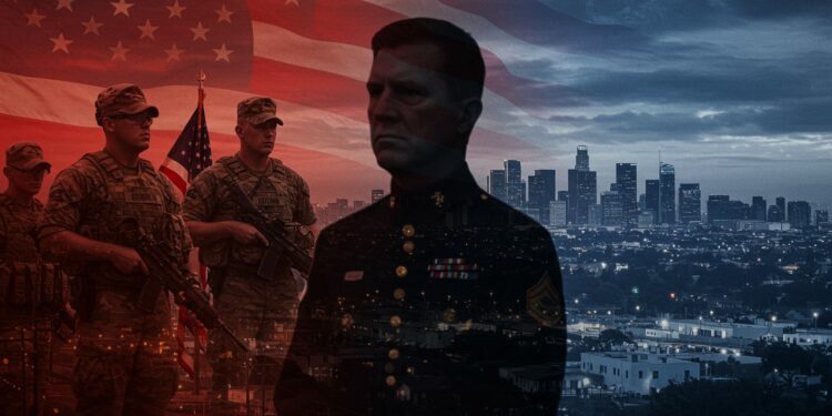 Trump Mobilise l’Armée : Crise en Californie ? - Viral Mag Trump déploie Garde nationale et Marines à Los Angeles défiant le gouverneur Quels sont ses pouvoirs et les limites légales  Analyse complète   Viral Mag