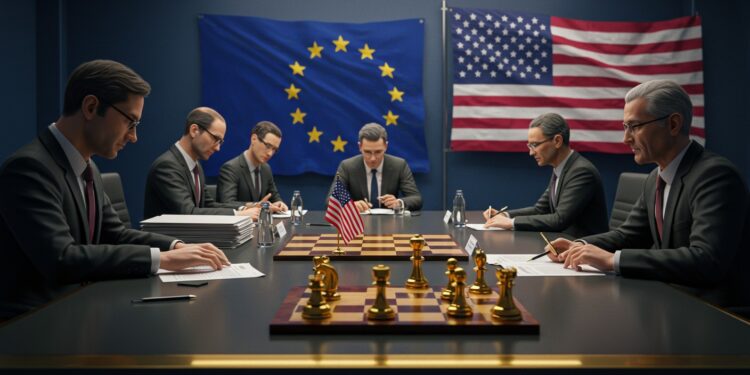 LUE négocie un accord commercial avec Trump sous pression Jusquoù ira t elle pour éviter une guerre commerciale  Découvrez les enjeux et stratégies   Viral Mag