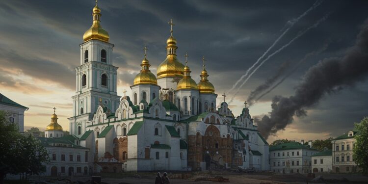 La cathédrale Sainte Sophie de Kiev joyau de lUnesco touchée par des frappes russes Découvrez limpact de ce drame sur le patrimoine ukrainien   Viral Mag
