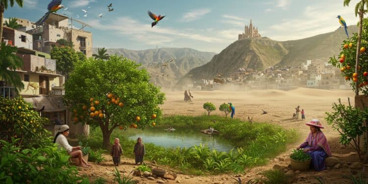 Une Oasis Verte Transforme le Désert Urbain de Lima - Viral Mag Dans un quartier aride de Lima une femme andine crée une forêt luxuriante un écosystème unique qui inspire et régule le climat local Viral Mag