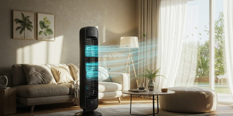 Ventilateur Colonne : Fraîcheur et Style pour l’Été - Viral Mag Découvrez le ventilateur colonne Listo VT C 91L noté 455  design élégant silence et efficacité pour un été frais à prix abordable   Viral Mag