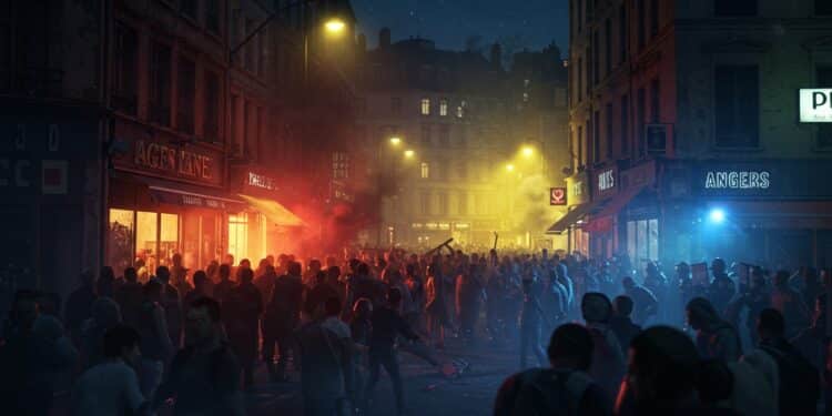 Violences à Angers : La Fête du PSG Dégénère - Viral Mag Après la victoire du PSG les célébrations à Angers tournent au chaos  tirs de mortiers pillages et affrontements Découvrez les détails de cette nuit agitée   Viral Mag