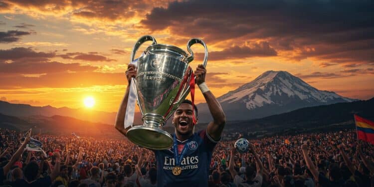 Willian Pacho : L’Équateur Célèbre Son Héros du PSG - Viral Mag Willian Pacho premier Équatorien champion dEurope avec le PSG devient une idole nationale Découvrez son parcours et limpact de sa victoire Viral Mag