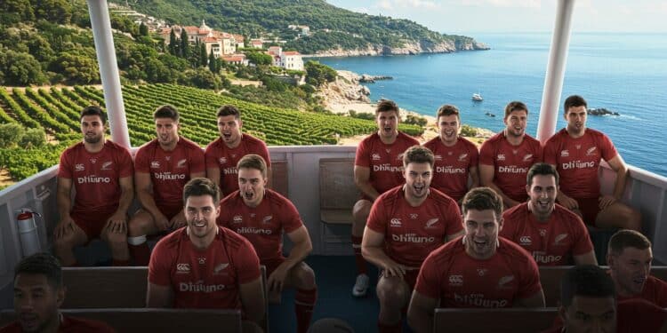 XV de France : Escapade en Nouvelle-Zélande - Viral Mag Le XV de France savoure une pause sur lîle de Waiheke avant le choc contre les All Blacks Dîner gastronomique et paysages sublimes au programme Viral Mag