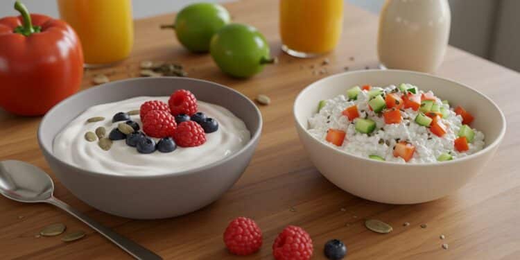 Yaourt Grec ou Cottage Cheese : Lequel Est Meilleur ? - Viral Mag Yaourt grec ou cottage cheese  lequel choisir pour un snack riche en protéines  Découvrez leur profil nutritionnel et nos conseils pour une alimentation saine   Viral Mag