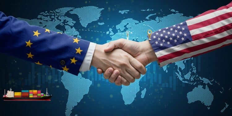 Accord UE-USA : Fin de la Guerre Commerciale ? - Viral Mag Un accord commercial UE USA à 15 de droits de douane évite une guerre économique Découvrez ses impacts et les réactions en Italie   Viral Mag