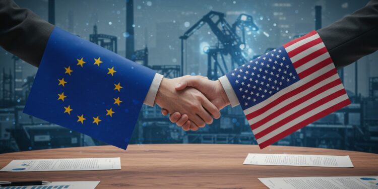 Accord UE-USA : Vers une Solution Commerciale Rapide ? - Viral Mag LUE cherche un accord commercial rapide avec les USA face à la menace de droits de douane Découvrez les enjeux et les secteurs clés concernés Viral Mag