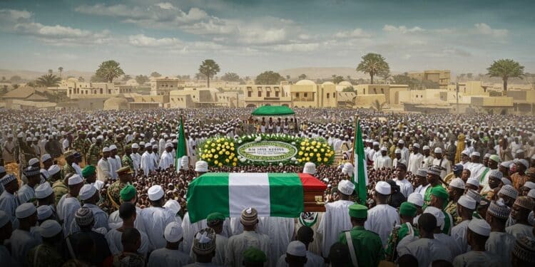 Les funérailles de Muhammadu Buhari à Daura marquées par un dispositif sécuritaire et une foule émue révèlent son héritage complexe Découvrez les détails   Viral Mag