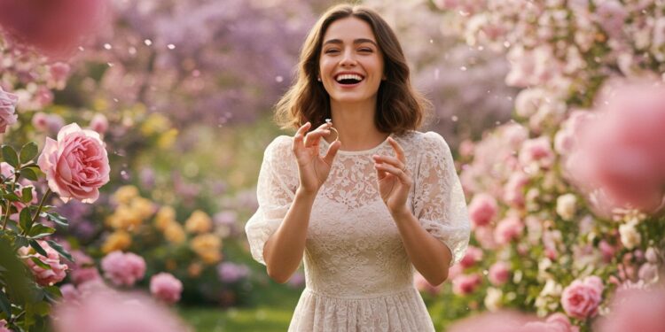 Amandine Petit partage ses fiançailles et sa vision de lintimité Découvrez comment elle concilie vie publique et jardin secret   Viral Mag