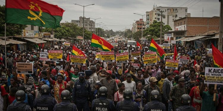 Angola : Colère Face à la Hausse du Coût de la Vie - Viral Mag À Luanda 2 000 Angolais manifestent contre la hausse des prix du carburant et des transports dénonçant corruption et mauvaise gestion Découvrez leur combat Viral Mag