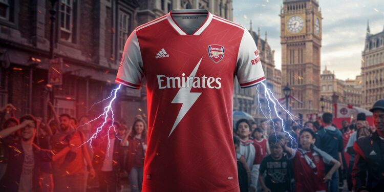 Nouveau maillot extérieur dArsenal 2025 2026  un design rétro inspiré des années 90 mêlant héritage et modernité Découvrez son style unique    Viral Mag