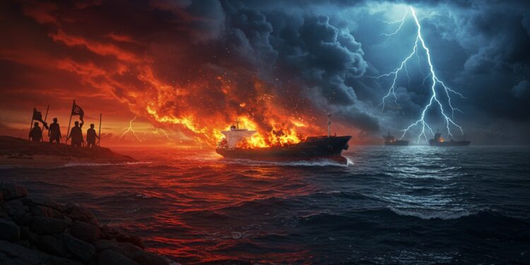 Attaque en Mer Rouge : Une Crise Maritime Émerge - Viral Mag Attaque meurtrière en mer Rouge par les Houthis 10 rescapés 3 morts 12 disparus Une menace pour le commerce mondial Viral Mag