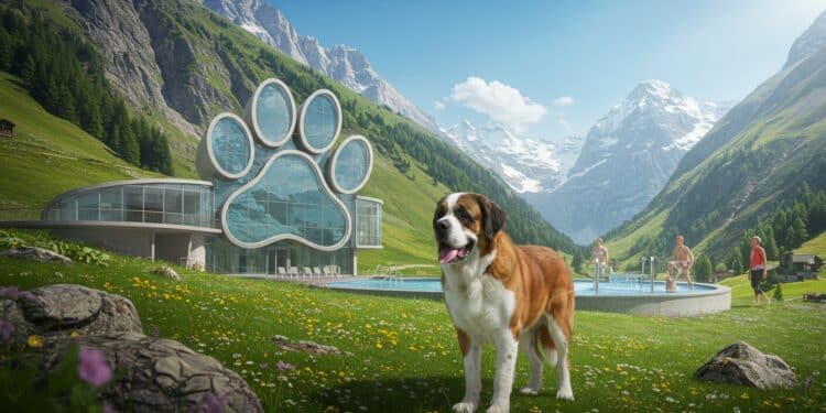 Découvrez Barryland le parc suisse dédié aux Saint Bernard avec hydrothérapie réalité virtuelle et missions sociales Un lieu unique pour ces chiens emblématiques   Viral Mag