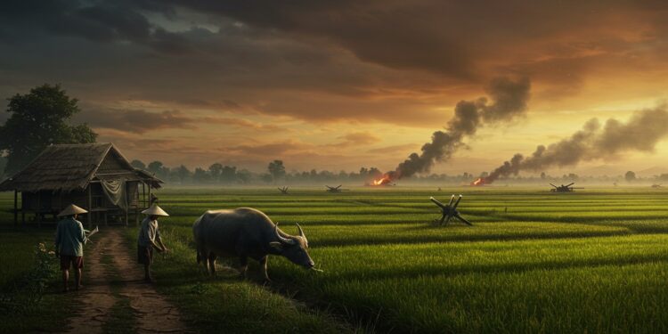 Conflit Frontalier: Résilience Face aux Combats - Viral Mag Dans la tourmente du conflit Cambodge Thaïlande des habitants refusent de fuir bravant les combats pour protéger leur foyer et leur bétail   Viral Mag