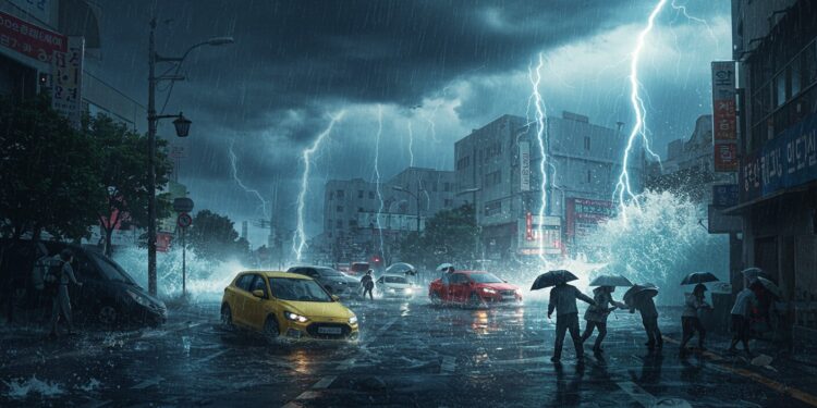 Inondations historiques en Corée du Sud  records de pluies à Seosan évacuations et glissements de terrain Découvrez limpact de ces intempéries extrêmes   Viral Mag