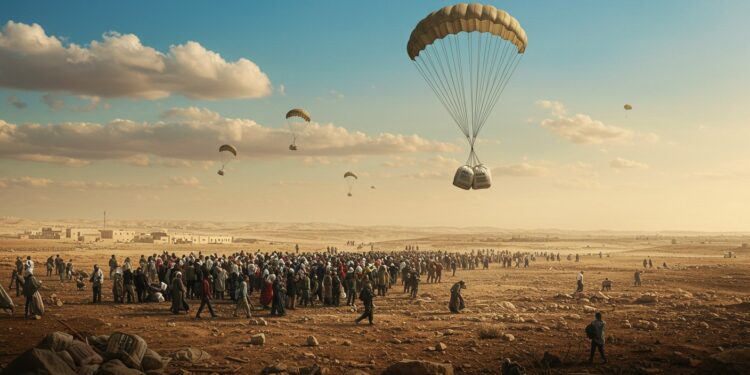 Crise à Gaza : Les Parachutages d’Aide Sont-Ils Vains ? - Viral Mag La crise humanitaire à Gaza saggrave Les parachutages daide coûteux et risqués sont ils une solution  Découvrez lanalyse dexperts   Viral Mag