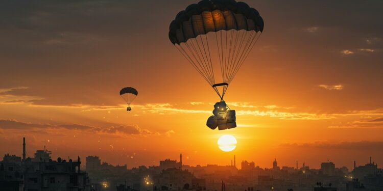 Crise Humanitaire à Gaza : Les Parachutages Reprennent - Viral Mag Israël relance les parachutages daide à Gaza face à la famine Quels enjeux et limites pour cette aide durgence  Découvrez les détails   Viral Mag