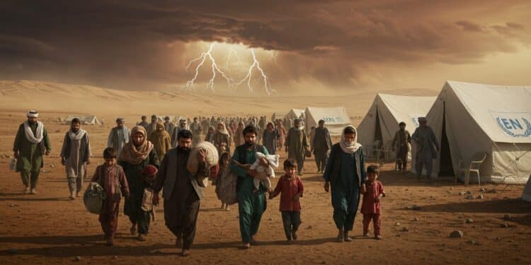 Crise Humanitaire : Exode Massif D’Afghans D’Iran - Viral Mag Des milliers dAfghans fuient lIran avant la date limite dexpulsion créant une crise humanitaire à la frontière Découvrez les défis et les réponses de lONU Viral Mag