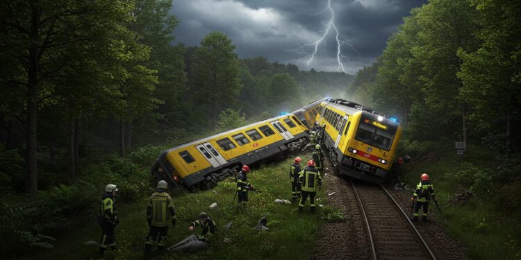 Déraillement Tragique en Allemagne : Ce Que l’On Sait - Viral Mag Un train déraille dans le Bade Wurtemberg causant trois morts et plusieurs blessés Enquête en cours sur les causes Découvrez les détails   Viral Mag