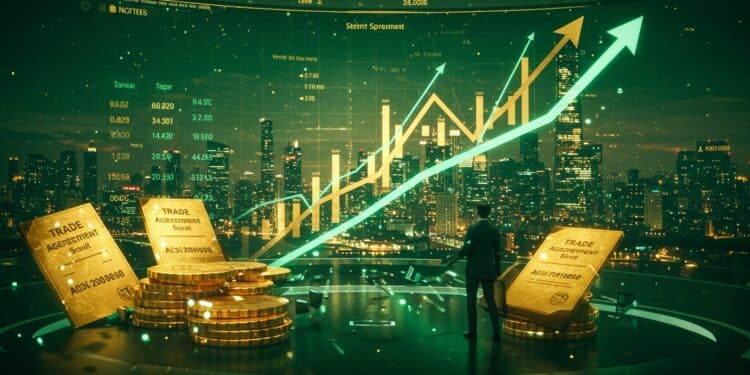 Dow Jones En Hausse : Trade Et Taxes Stimulent Les Marchés - Viral Mag Le Dow Jones grimpe grâce à des avancées commerciales et des réductions fiscales Découvrez comment ces facteurs dynamisent les marchés financiers Viral Mag