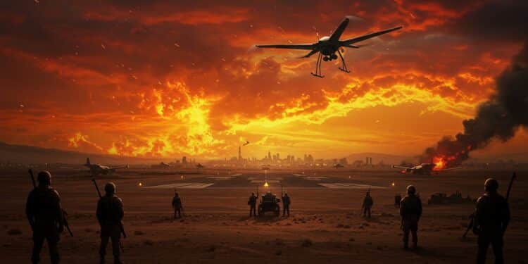 Drone Abattu à Erbil : Tensions Persistantes en Irak - Viral Mag Un drone chargé dexplosifs abattu près de laéroport dErbil au Kurdistan irakien Découvrez les tensions régionales et leurs impacts Viral Mag