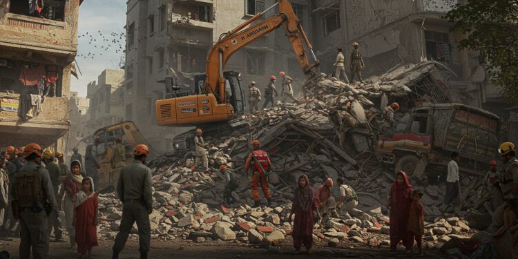 Effondrement à Karachi : Drame et Urgence - Viral Mag Effondrement dun immeuble à Karachi 8 morts 9 blessés Les secours sactivent dans le quartier de Lyari Quelles causes derrière ce drame Viral Mag