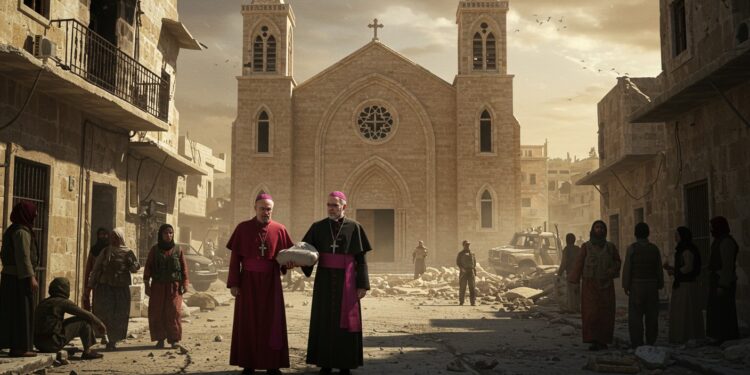 Gaza : Drame dans une Église, Visite Historique - Viral Mag Visite rare de dignitaires chrétiens à Gaza après une frappe israélienne sur une église catholique Découvrez les détails et les enjeux humanitaires Viral Mag