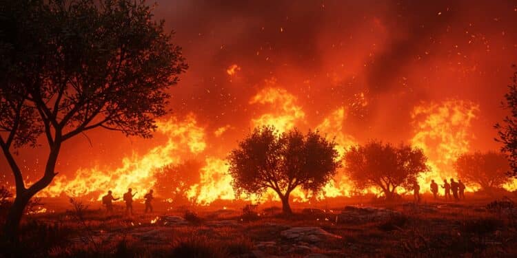 Incendie en Crète : Évacuations et Lutte Acharnée - Viral Mag Incendie en Crète 1 500 personnes évacuées pompiers et hélicoptères mobilisés face aux flammes attisées par des vents violents Découvrez lampleur de la crise Viral Mag