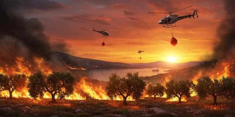 Incendies en Grèce : Une Lutte Contre les Flammes - Viral Mag La Grèce affronte des incendies dévastateurs dans le Péloponnèse Eubée et Cythère Évacuations dégâts massifs et aide européenne en action   Viral Mag