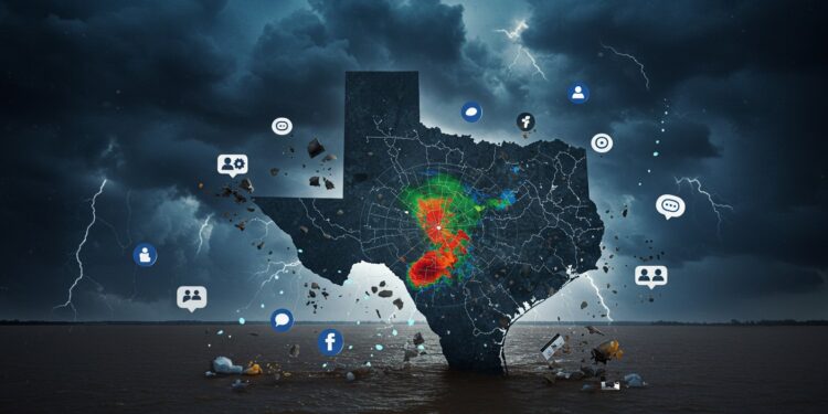 Les inondations au Texas ont déclenché une vague de désinformation Entre coupes budgétaires et théories du complot découvrez comment les fausses informations se propagent   Viral Mag