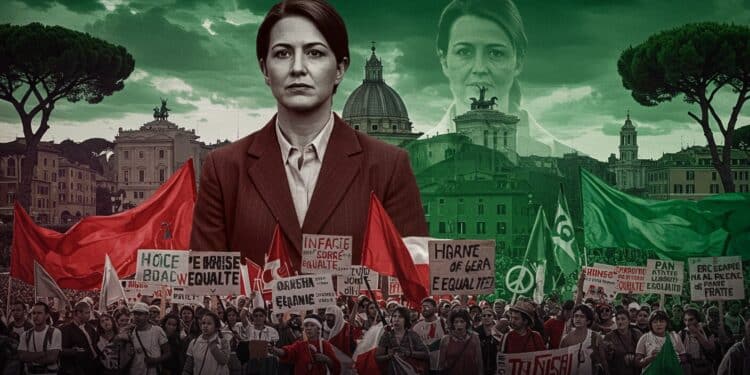 Italie : La Gauche en Crise Face à Meloni - Viral Mag La gauche italienne lutte pour contrer Giorgia Meloni populaire à 29 Divisions déconnexion populaire une opposition en crise Viral Mag