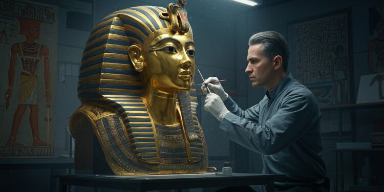 Découvrez le travail minutieux des restaurateurs égyptiens sur les trésors de Toutânkhamon au Grand musée égyptien un projet mêlant passion et expertise   Viral Mag