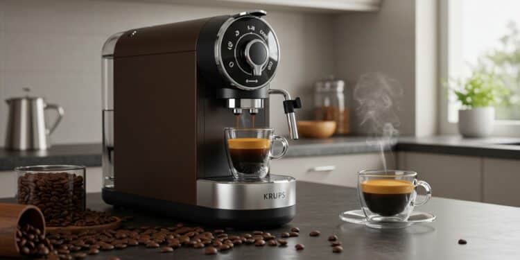 Découvrez la machine à café Krups EA810B70 à 249 € chez Electro Dépôt Broyeur intégré expresso parfait et design compact pour révolutionner votre pause café   Viral Mag