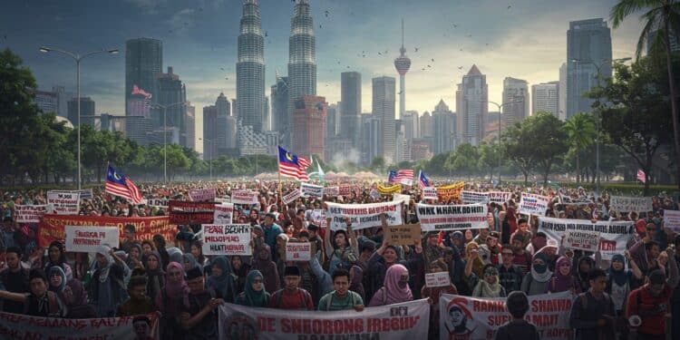 Malaisie : Colère Populaire Contre la Vie Chère - Viral Mag Des milliers de Malaisiens manifestent à Kuala Lumpur contre la hausse du coût de la vie et labsence de réformes Découvrez les enjeux de cette crise   Viral Mag