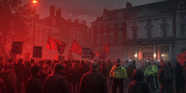 Manif à Epping : Tensions autour de l’Immigration - Viral Mag À Epping une manifestation anti immigration dégénère après des agressions sexuelles attribuées à un demandeur dasile Découvrez les enjeux et réactions Viral Mag
