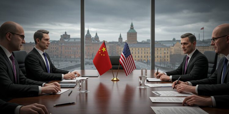 Négociations Sino-Américaines : Une Trêve Tarifaire en Vue ? - Viral Mag Chine et États Unis négocient à Stockholm une trêve tarifaire Quels enjeux pour le commerce mondial  Découvrez les détails de ces discussions cruciales   Viral Mag