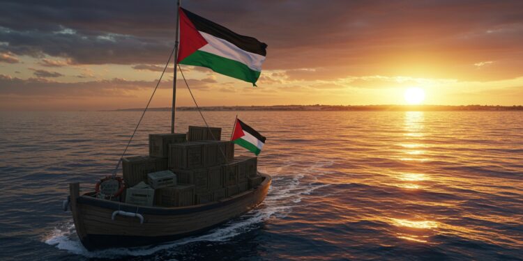Nouveau Bateau d’Aide Humanitaire Vers Gaza - Viral Mag Un bateau chargé daide humanitaire quitte lItalie pour Gaza défiant le blocus Suivez cette mission solidaire pour briser le silence sur la crise Viral Mag