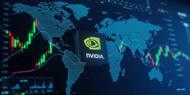 Nvidia Atteint 4T$ : La Bourse Sous Tension - Viral Mag Nvidia devient la première entreprise à 4T$ de valorisation boostant le Nasdaq Les tensions commerciales pèsent sur les marchés Découvrez limpact Viral Mag