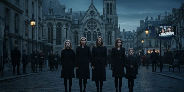 Audrey Crespo Mara et ses fils Sékou et Lamine unis aux obsèques de Thierry Ardisson Découvrez lémotion et la force dune famille recomposée   Viral Mag