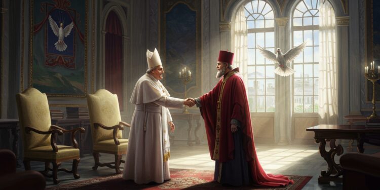 Pape Léon XIV et Orthodoxie Russe : Une Rencontre Historique - Viral Mag Le pape Léon XIV rencontre un dignitaire orthodoxe russe au Vatican Une première diplomatique pour la paix en Ukraine Découvrez les enjeux   Viral Mag