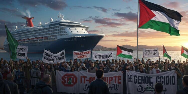 Manifestations propalestiniennes en Crète contre larrivée du Crown Iris Gaz lacrymogènes arrestations  que se passe t il sur les îles grecques    Viral Mag