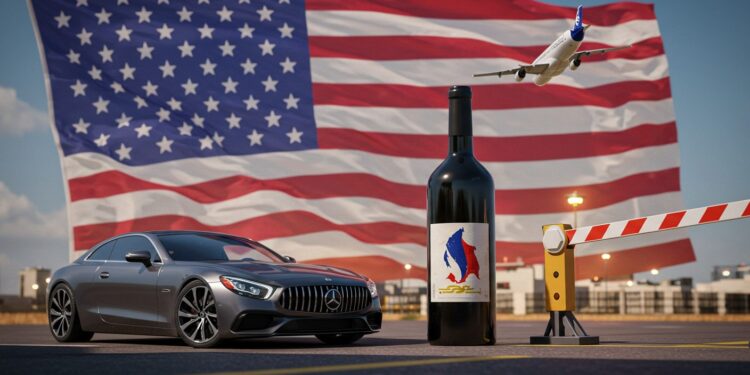Surtaxes Américaines : L’Europe Face à un Défi Économique - Viral Mag Nouveau défi pour lEurope  les surtaxes américaines de 15 touchent voitures vin et luxe mais épargnent laéronautique Découvrez limpact sur léconomie   Viral Mag