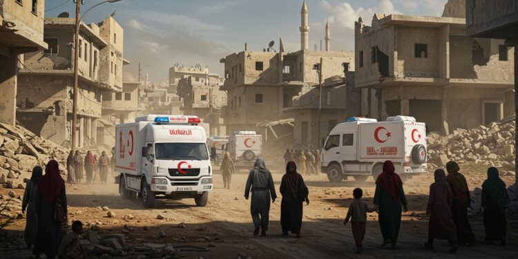 Premier convoi humanitaire à Soueida Syrie après des combats meurtriers Découvrez les défis et espoirs dune ville en crise   Viral Mag