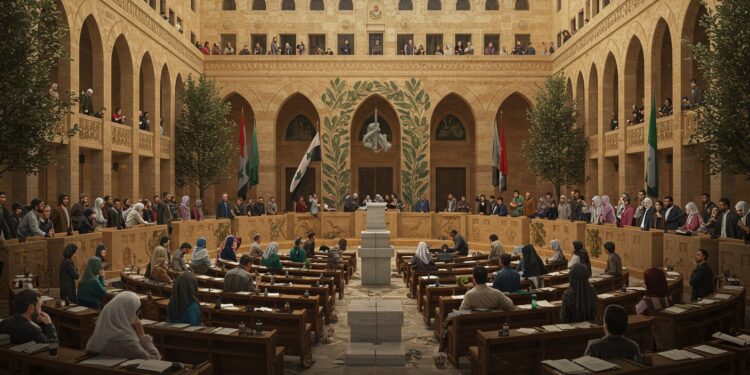 Syrie : Une Nouvelle Assemblée en Septembre - Viral Mag La Syrie prépare une assemblée transitoire en septembre mêlant scrutin indirect et nominations Découvrez les enjeux de ce tournant politique   Viral Mag