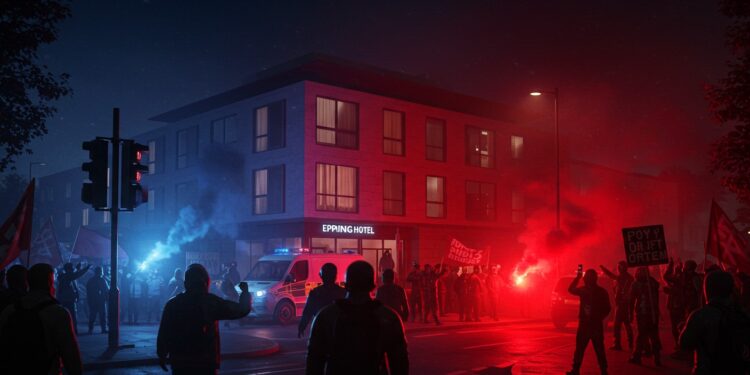 Violences à Epping devant un hôtel de demandeurs dasile Cinq arrestations après des jets de projectiles Découvrez les détails dun conflit qui divise   Viral Mag