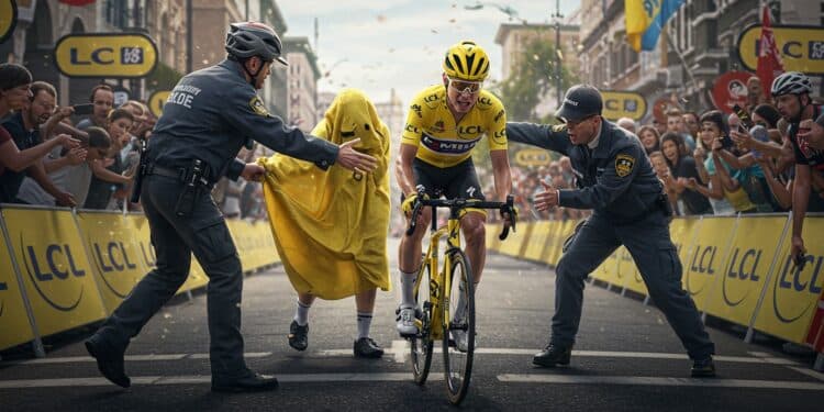 Tour de France 2025 : Incident Choc à l’Arrivée - Viral Mag Un incident inattendu perturbe le Tour de France 2025 à Valence Découvrez les détails dune intrusion audacieuse et ses implications sur la sécurité   Viral Mag